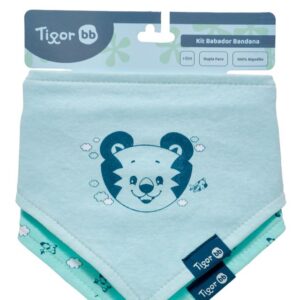 Kit com 2 Babadores Bandana Tigor T. Tigre Happy Pilot