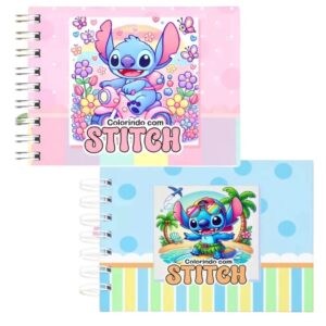 Livro de Colorir Stitch Capa Dura Holográfica